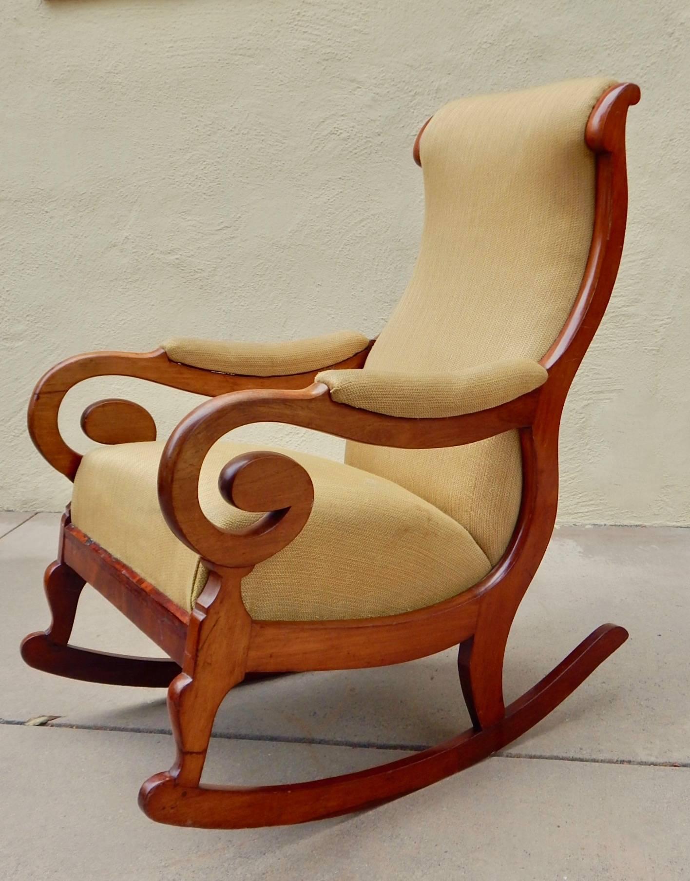 antique gooseneck rocking chair value