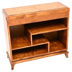 Swedish Biedermeier Satin Birch Open Bookcase