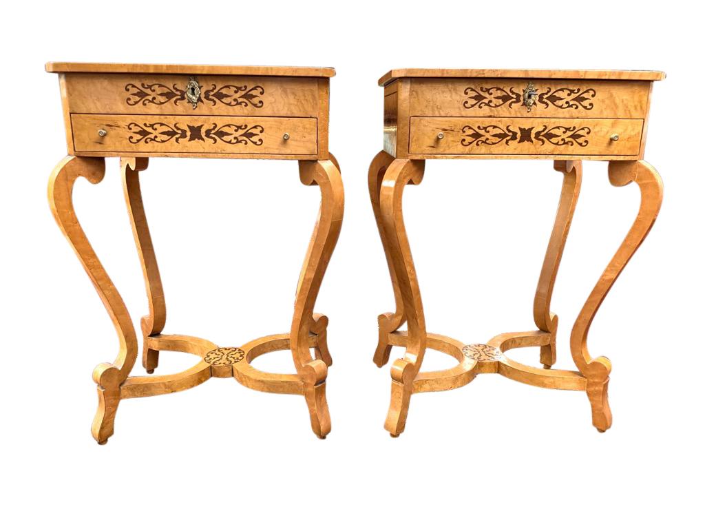 Swedish Biedermeier Side Tables, 20th Century For Sale 4