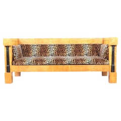 Swedish Biedermeier Sofa Art Deco Couch Honey Color, 3-4 Seat, 19th Century
