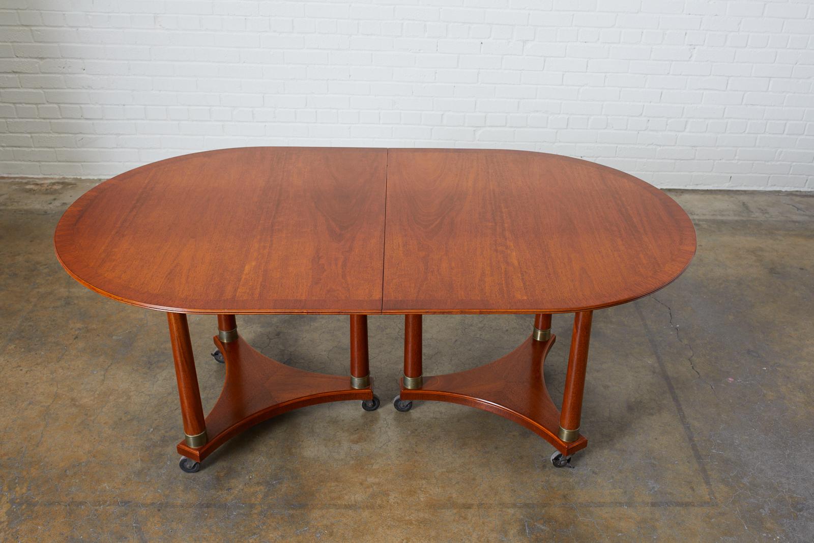 Brass Swedish Biedermeier Style Library or Dining Table