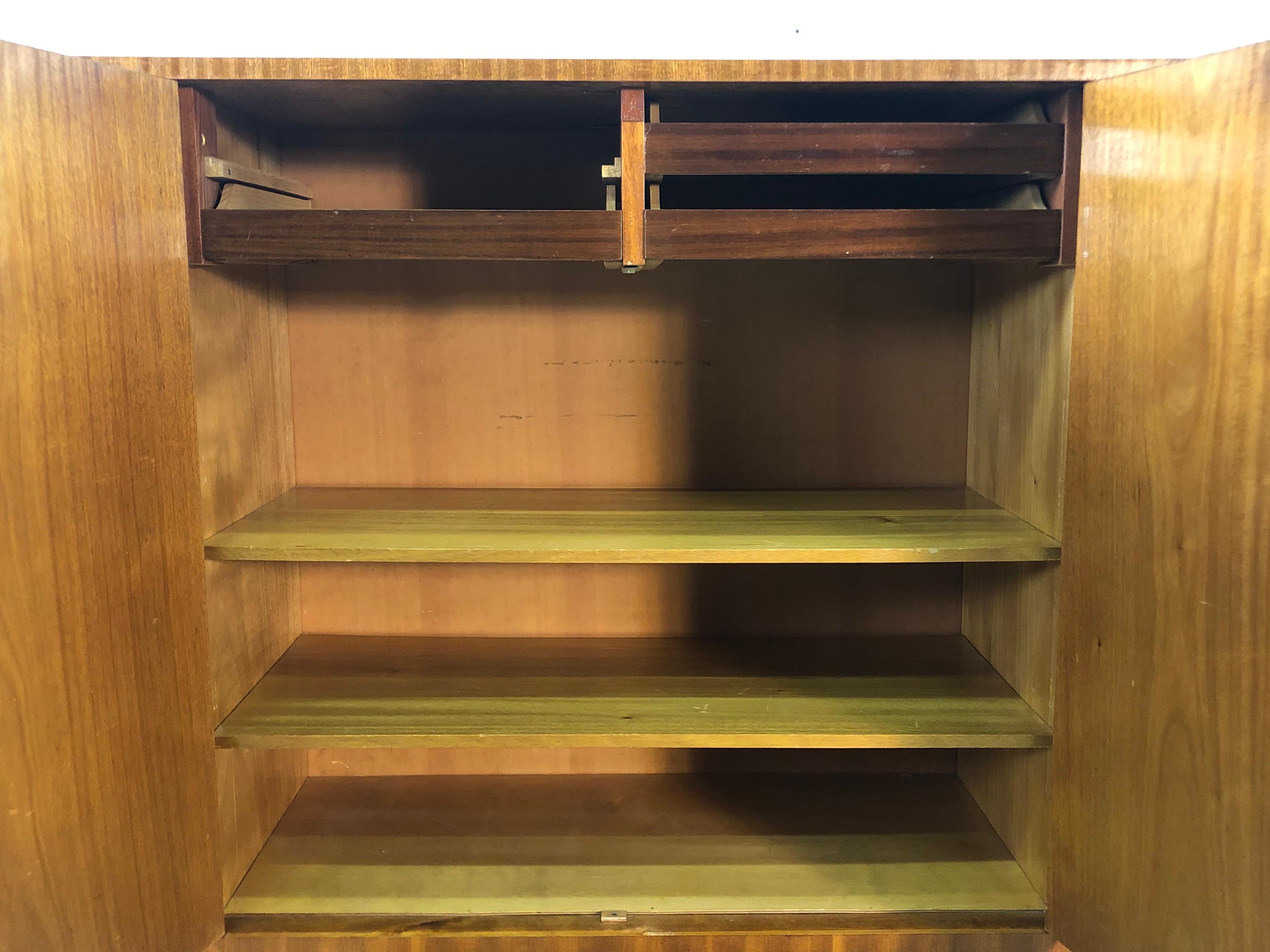 Swedish Biedermeier Tiger Maple Demilune Buffet Server 7