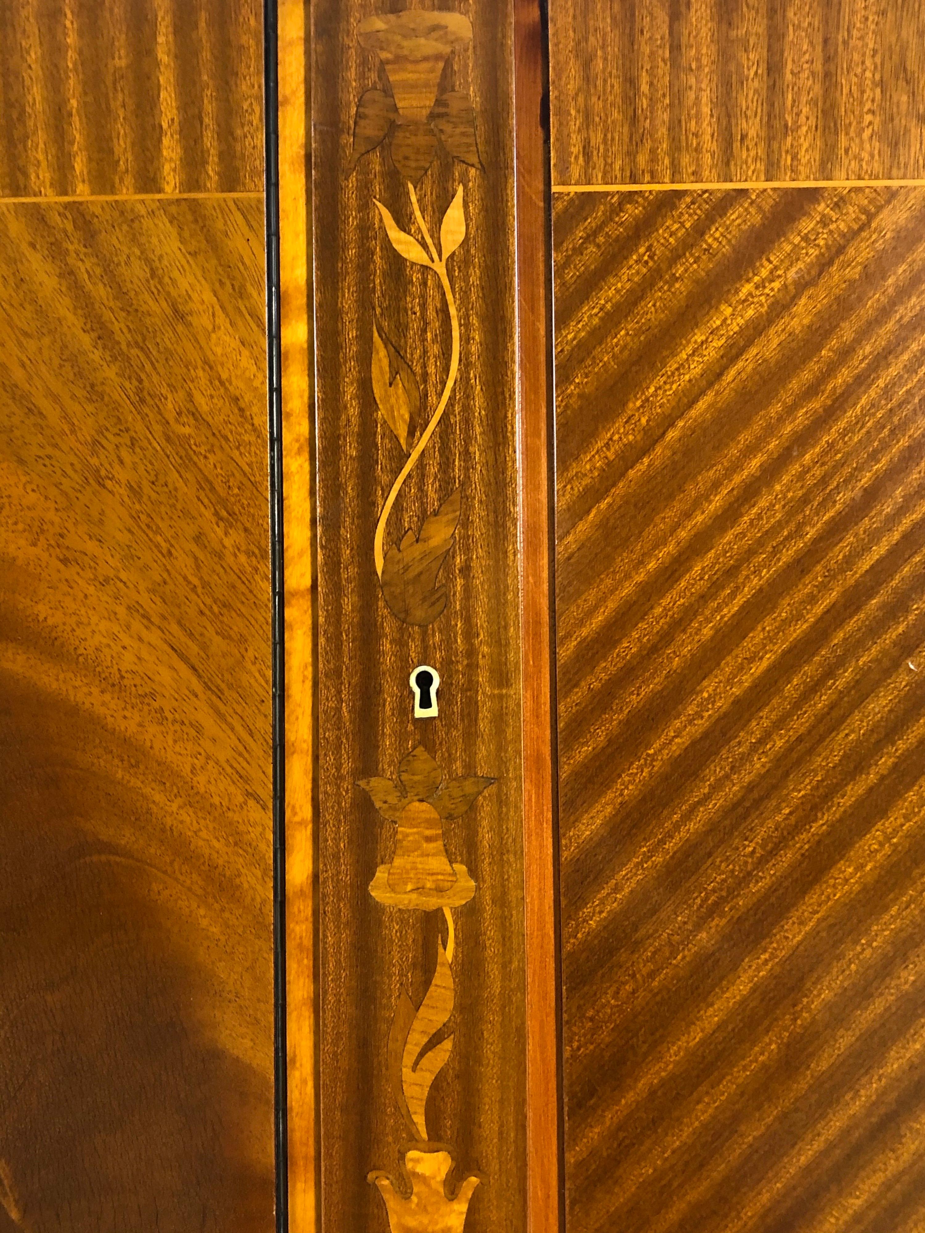 Swedish Biedermeier Tiger Maple Demilune Buffet Server 2