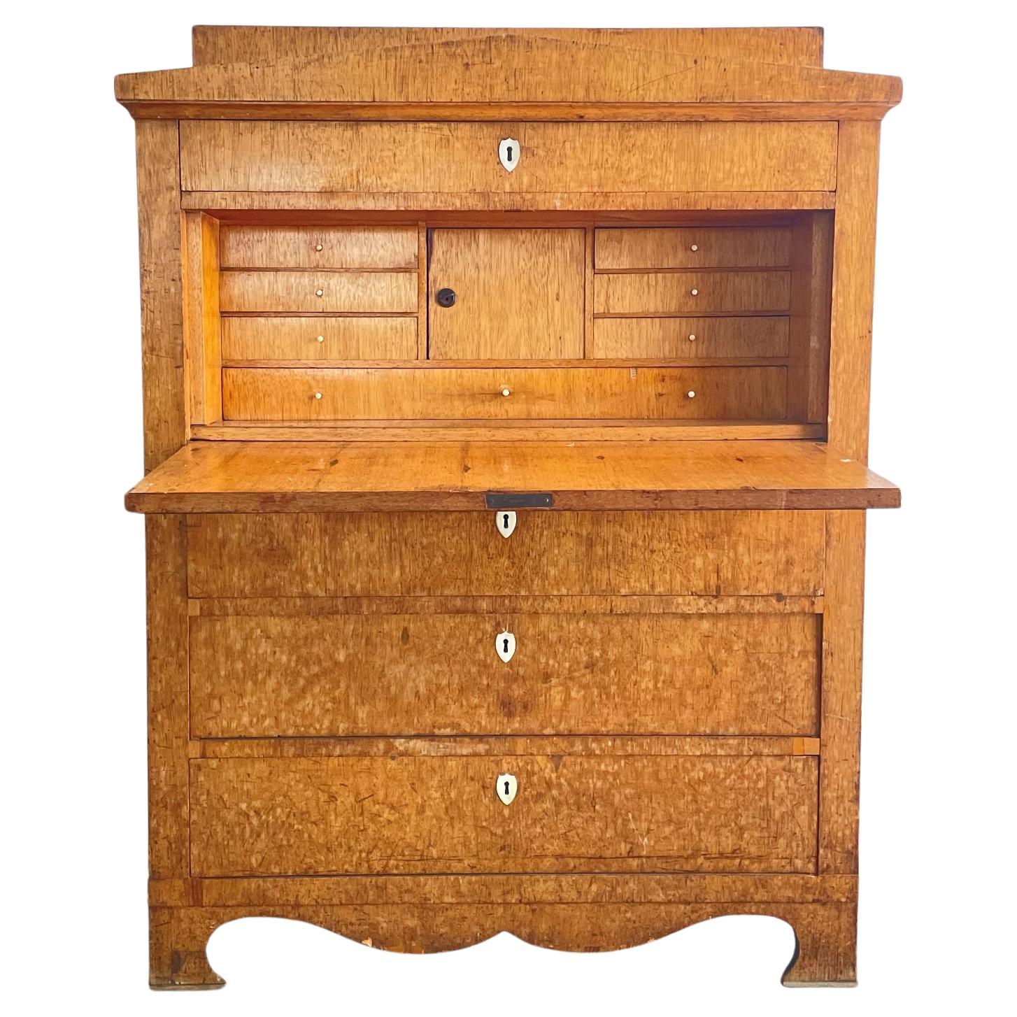 Swedish Biedermeier Writing Secretaire, circa 1830–1845