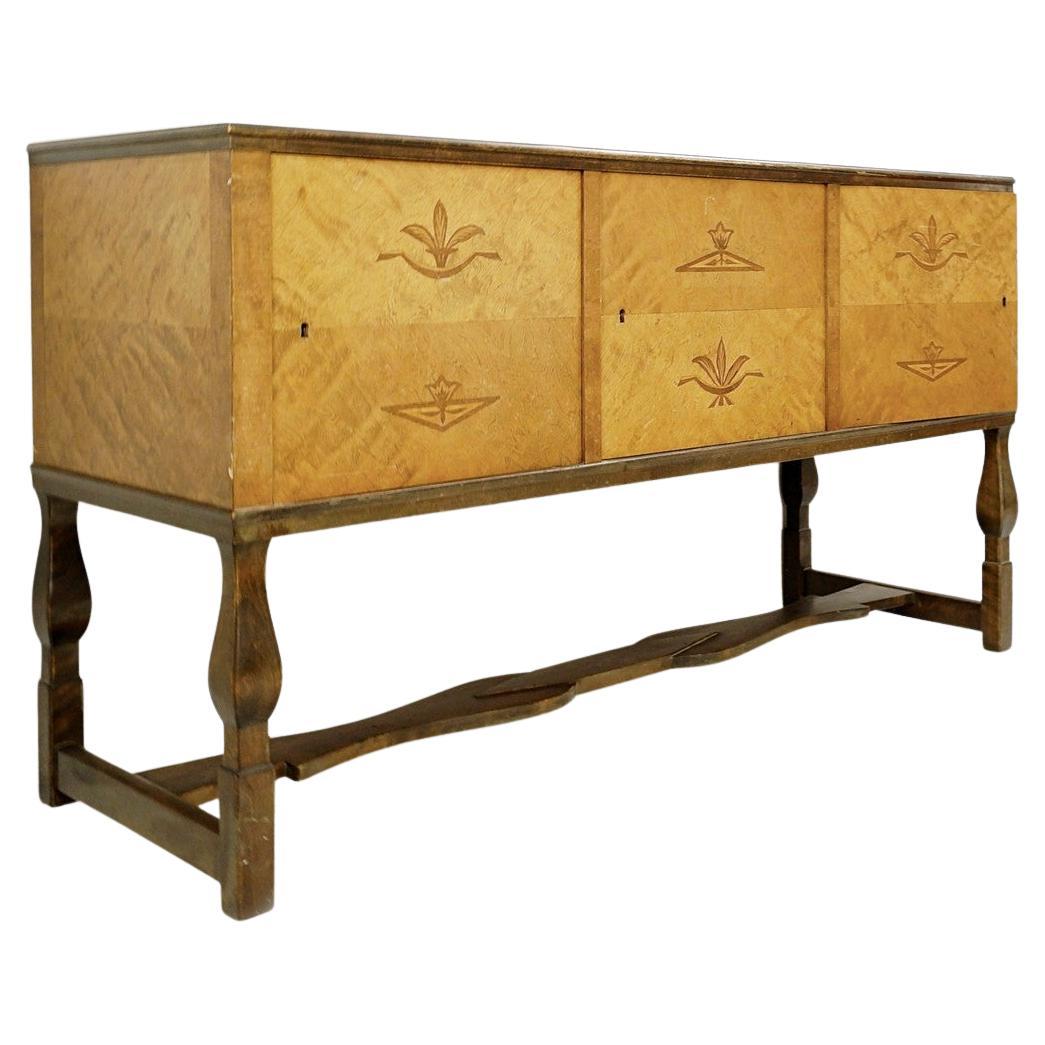 Schwedische Birke Art Deco Intarsien Buffet , Carl Malmsten, Haga Modell 1930er Jahre