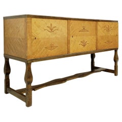 Schwedische Birke Art Deco Intarsien Buffet , Carl Malmsten, Haga Modell 1930er Jahre