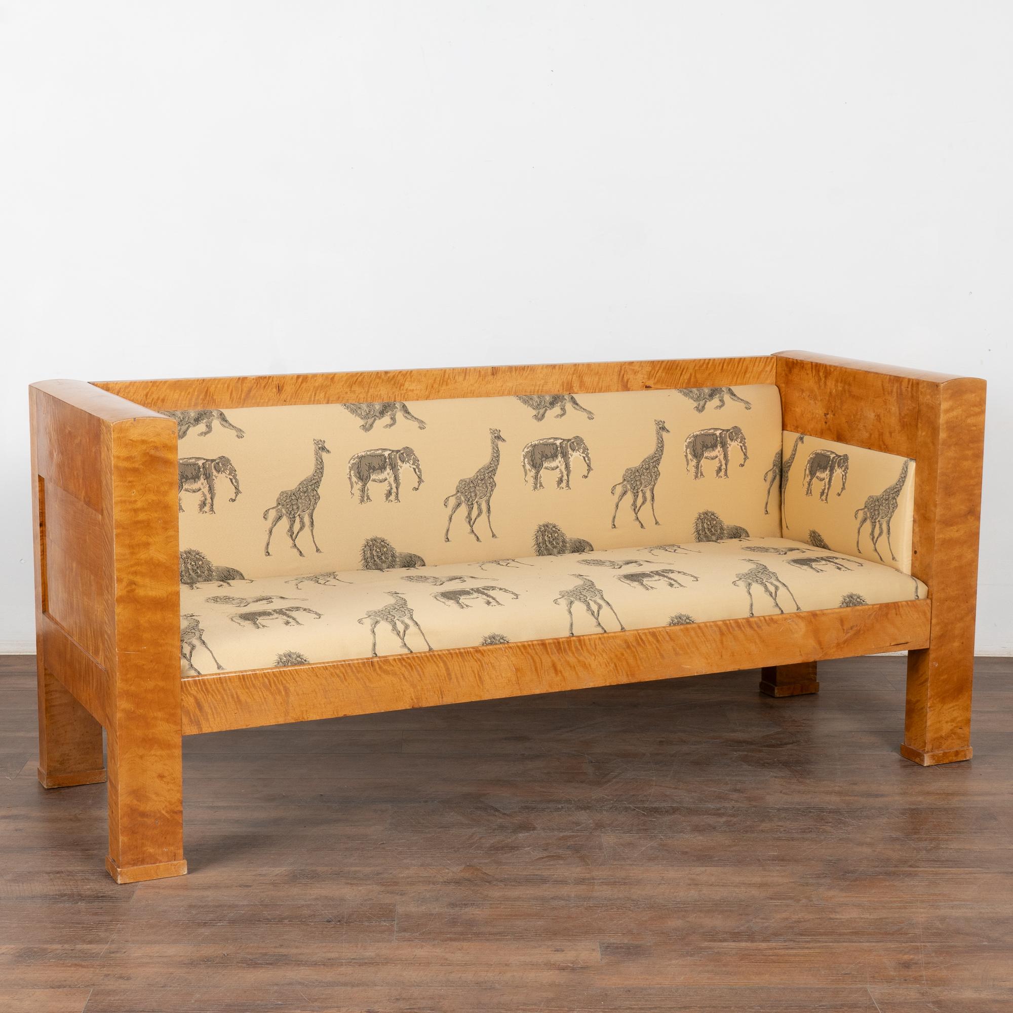 Swedish Birch Biedermeier Sofa Bench, circa 1880-1900 In Good Condition In Round Top, TX