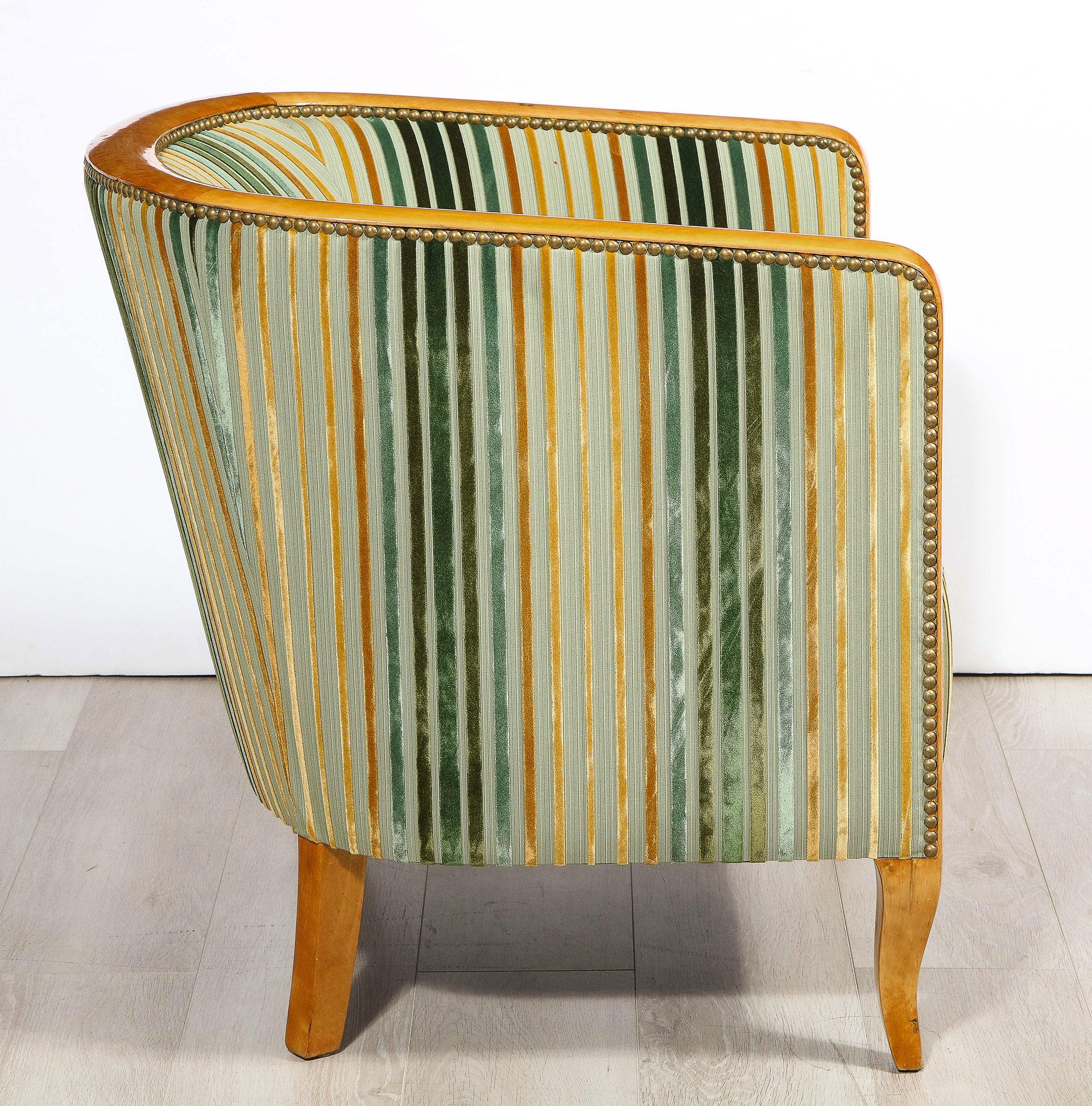 Swedish Birch Club Chair In Good Condition For Sale In New York, NY
