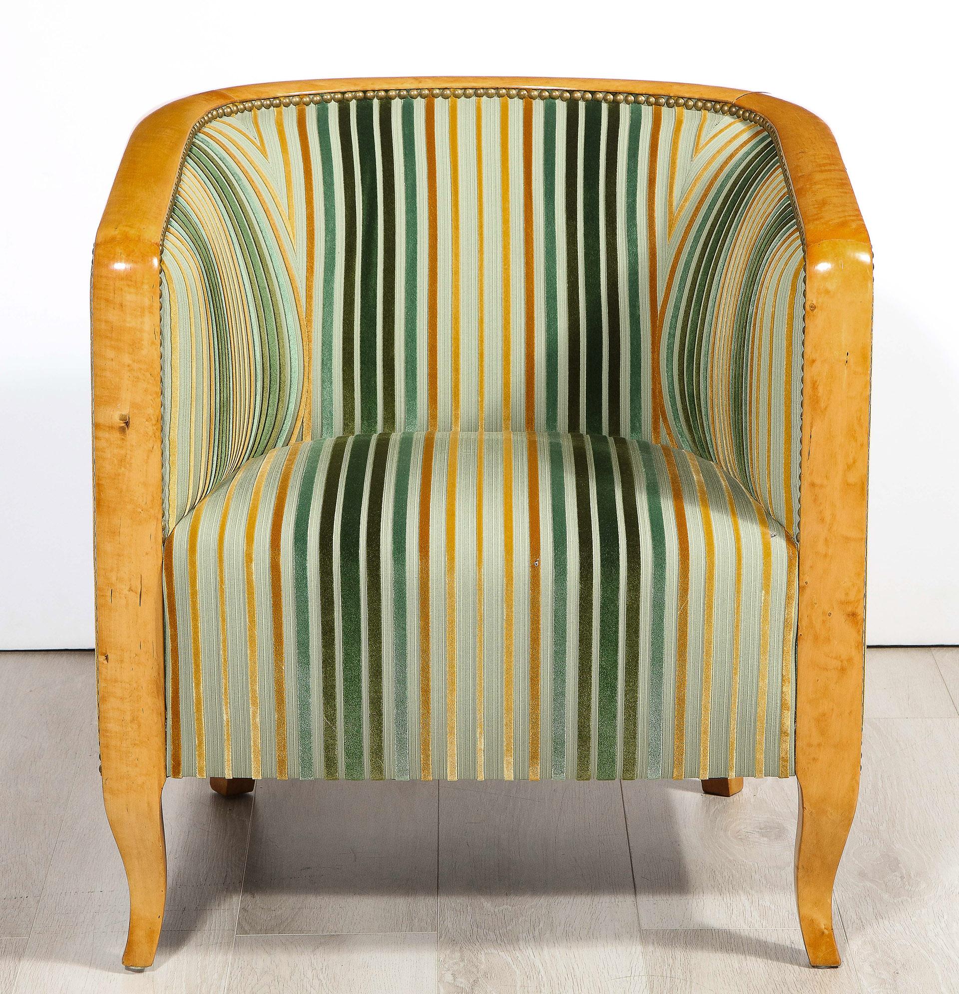 Swedish Birch Club Chair For Sale 3