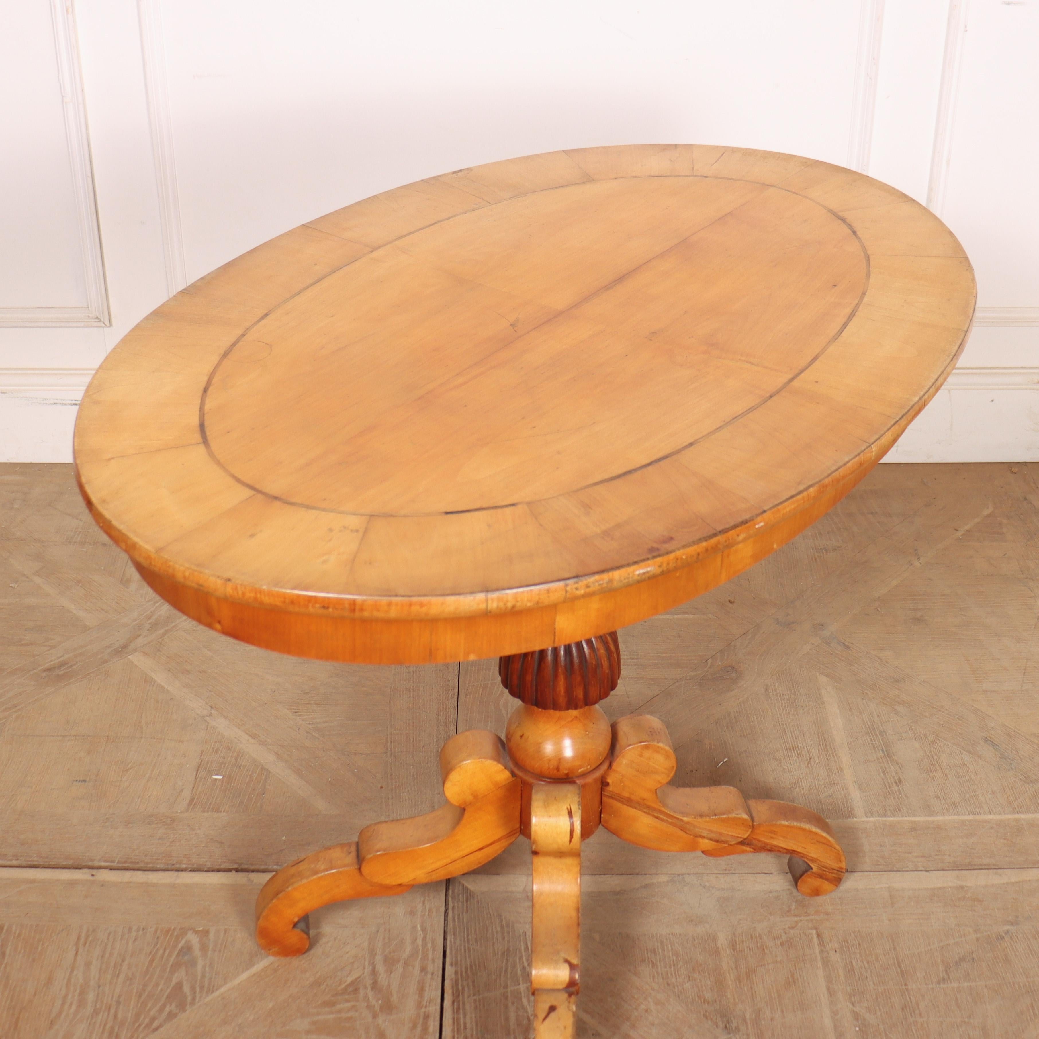 Swedish Birch Lamp Table For Sale 1