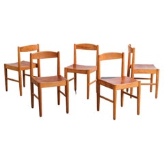 Swedish Birch & Teak Chairs, Bjärnums Möbelfabriker, Set of 5