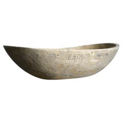 Swedish Birch Wood Bowl dated 1869