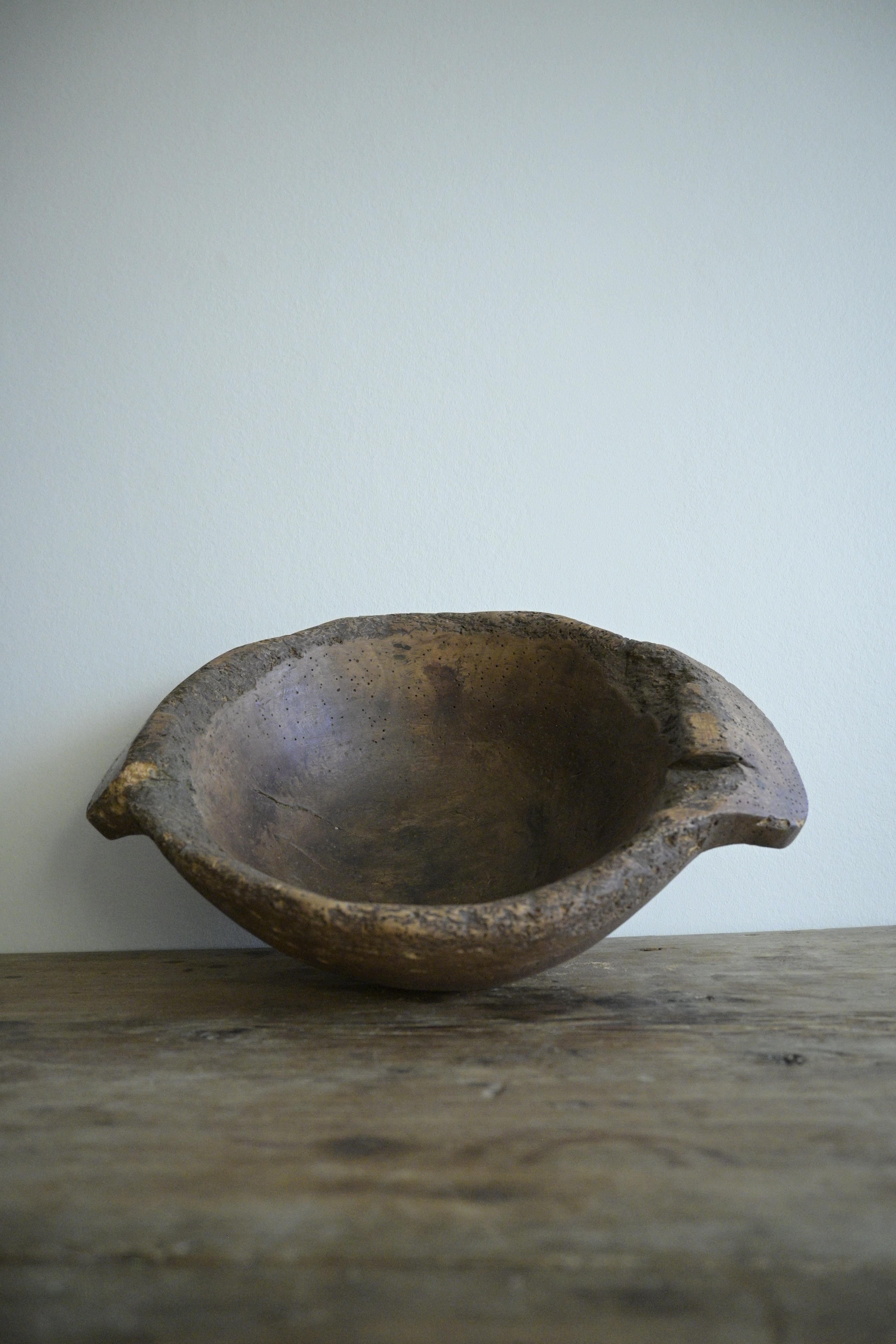 Swedish Birch Wooden Bowl late 1900 century For Sale 1