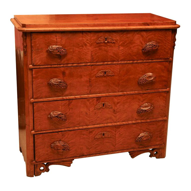 Swedish Birchwood Chest of Drawers For Sale