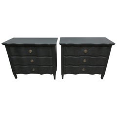 Antique Swedish Black Baroque Chest of Drawers