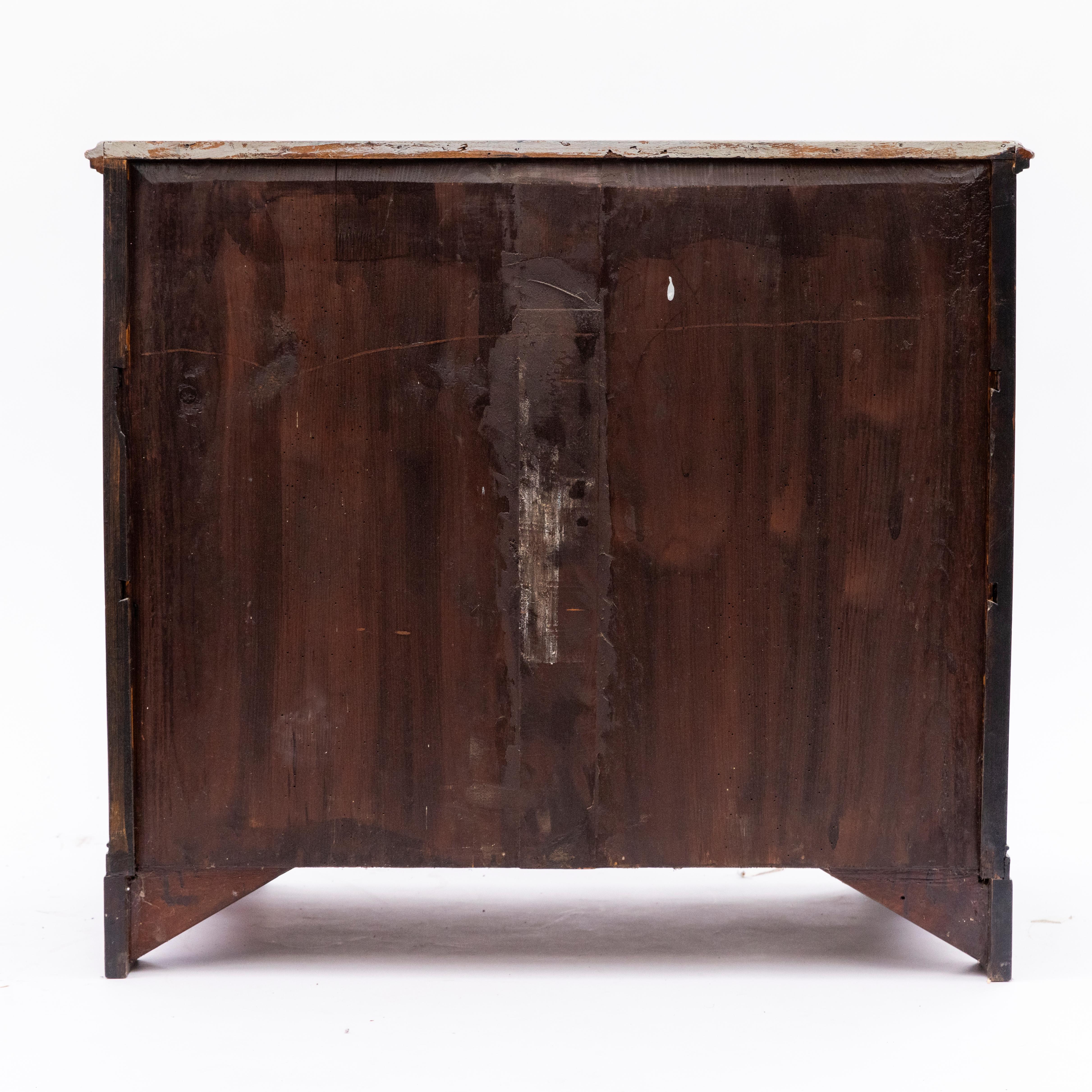 Swedish Black-painted Gustavian Black painted Chest of Drawers, 1780-1800 In Good Condition In Kastrup, DK
