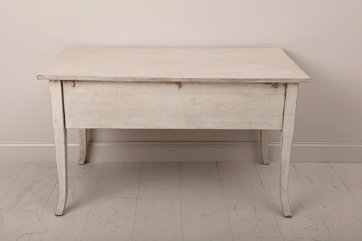 20th Century Swedish Bleached and Lime Washed Painted Writing Desk