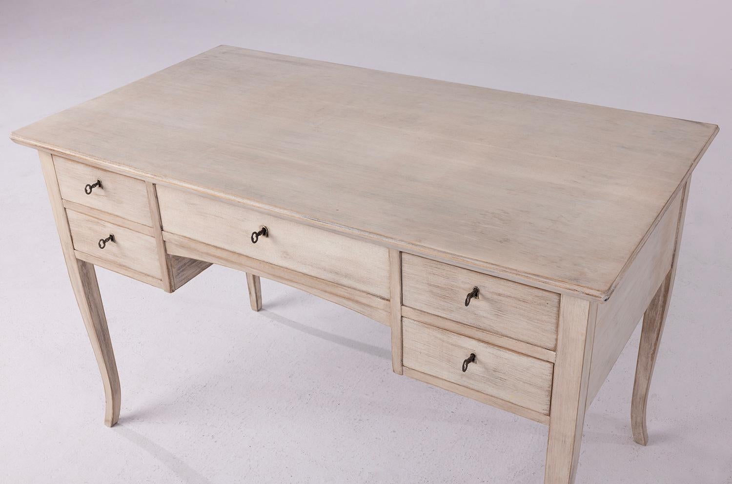 washed oak desk