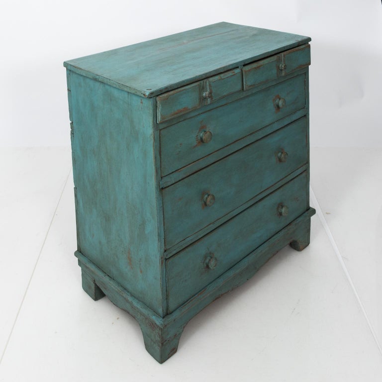 Swedish Blue Painted Dresser at 1stDibs