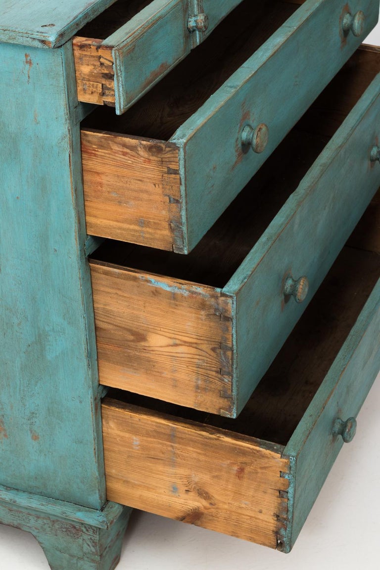 Swedish Blue Painted Dresser at 1stDibs