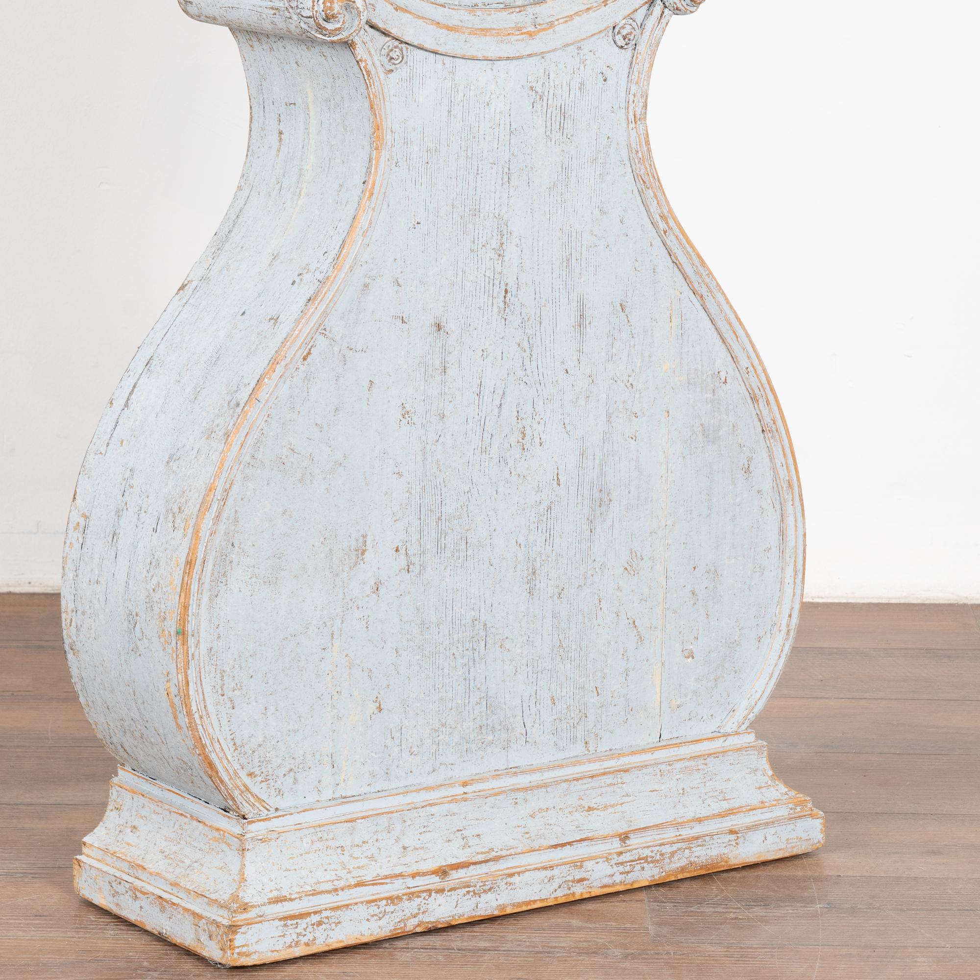 Swedish Blue Pine Mora Grandfather Clock, circa 1820-40 4