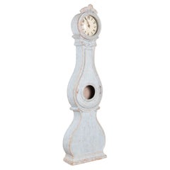 Reloj de pie Mora sueco de pino azul, hacia 1820-40