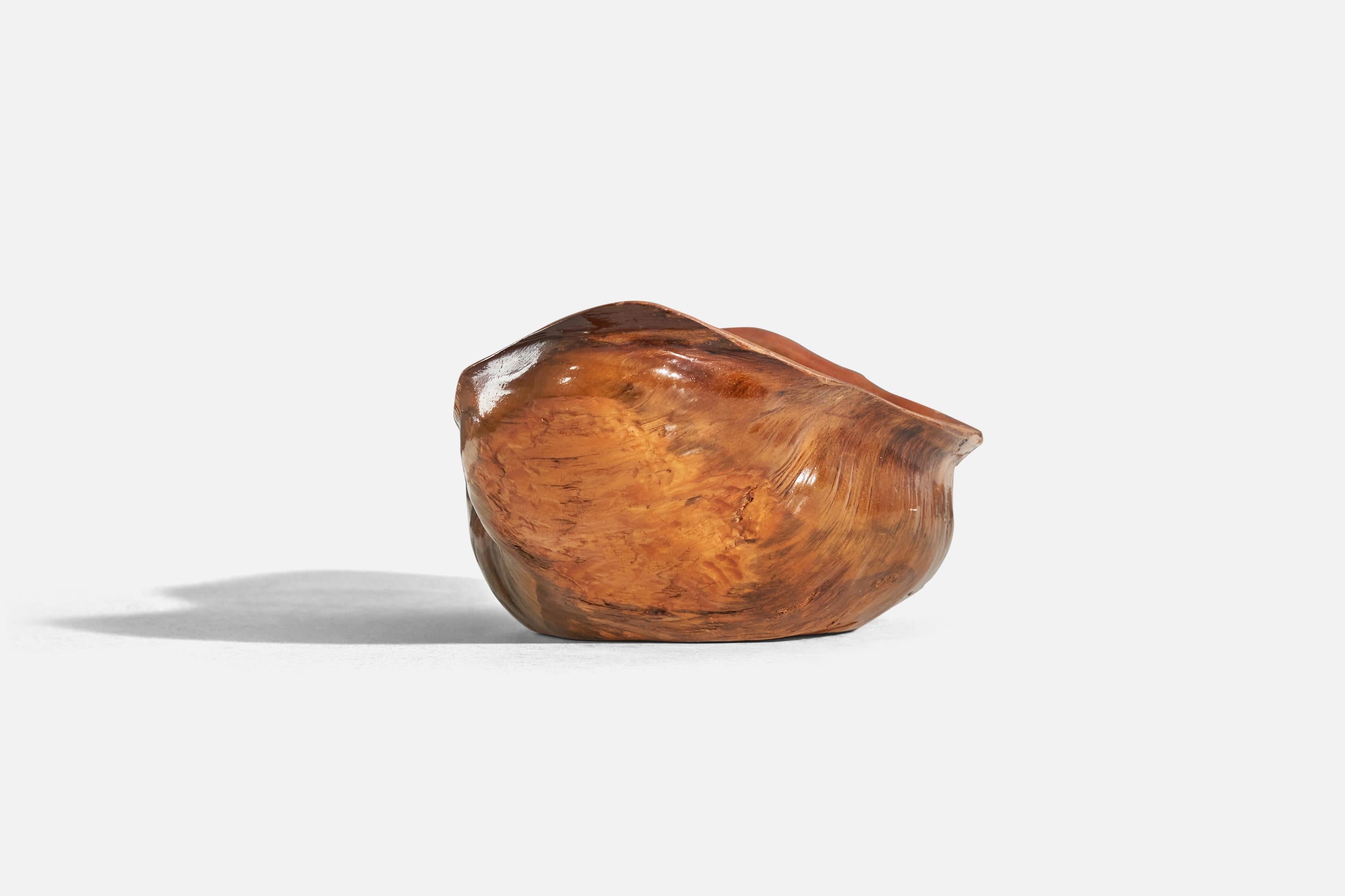 Swedish, Bowl, Burl-Wood, Sweden, C. 1960s In Good Condition In High Point, NC