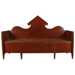 Antique Swedish Box Settle