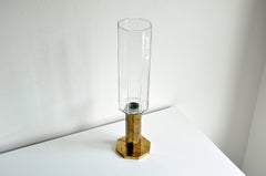 Swedish Brass and Glass Candleholder from Gusum, 1980s