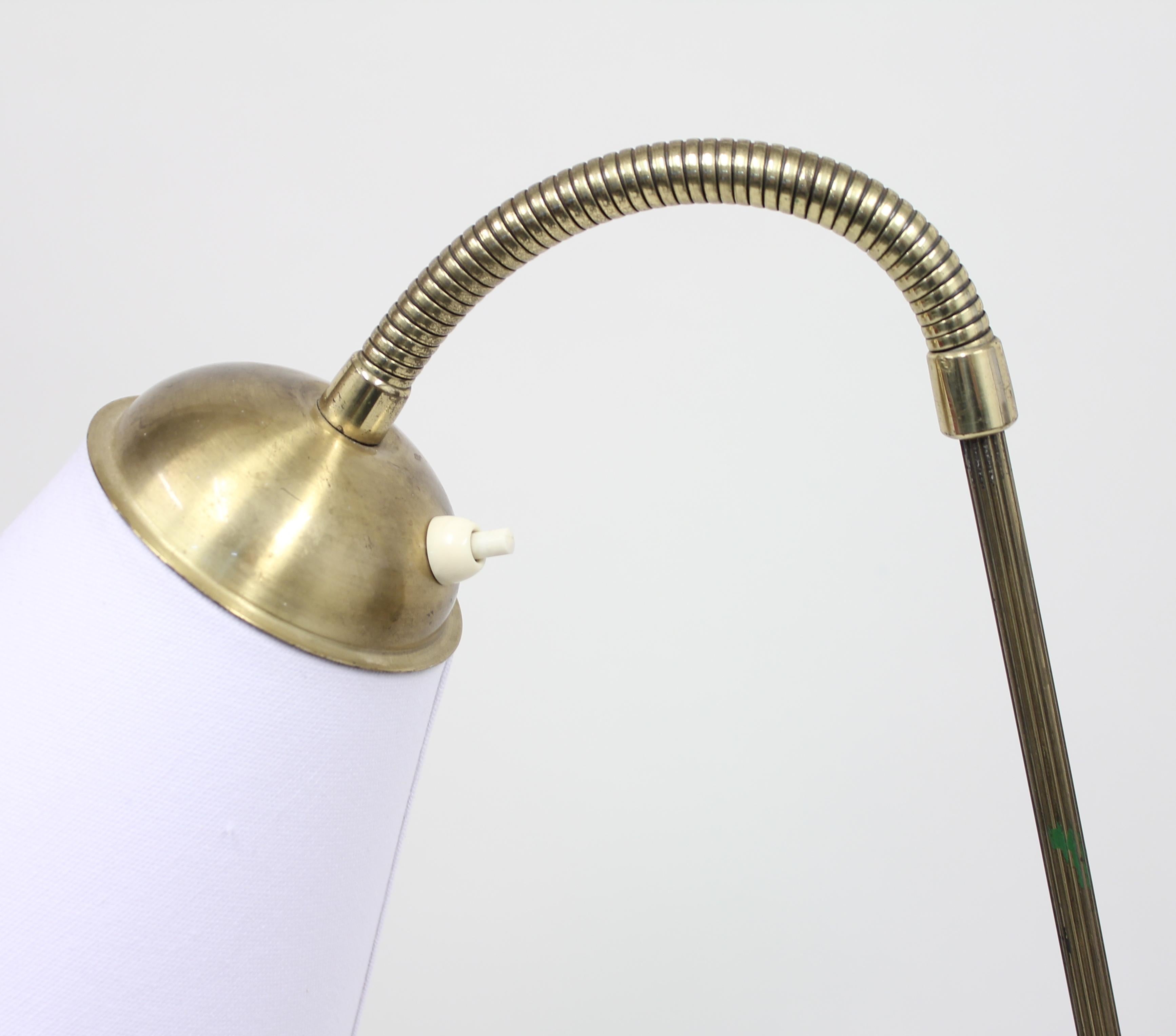 20th Century Swedish Brass and Metall Floor Lamp, 1950s