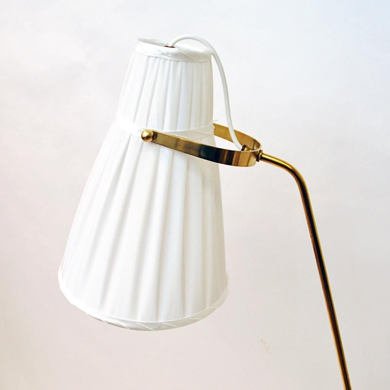 Swedish Brass and Teak Floor Lamp by Hans Bergström for ASEA, 1950s For Sale 5