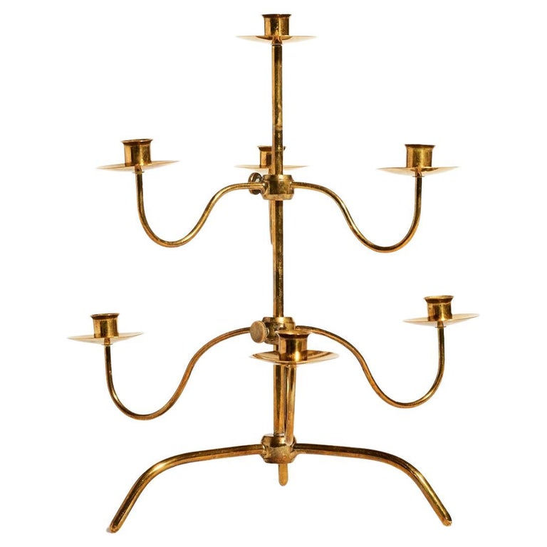 Swedish Brass Candelabra at 1stDibs