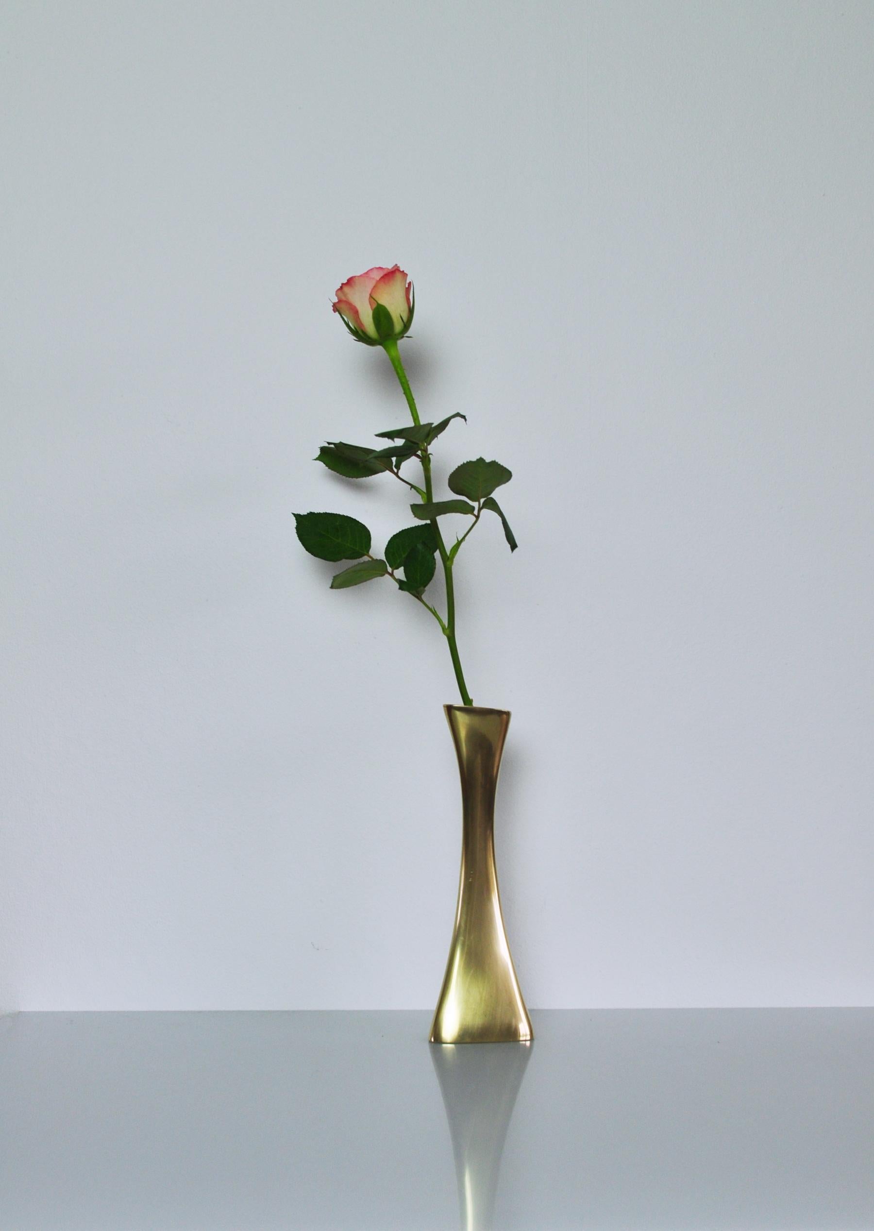 Swedish Brass Candlestick or Vase by BCA Eskilstuna, 1960s 5