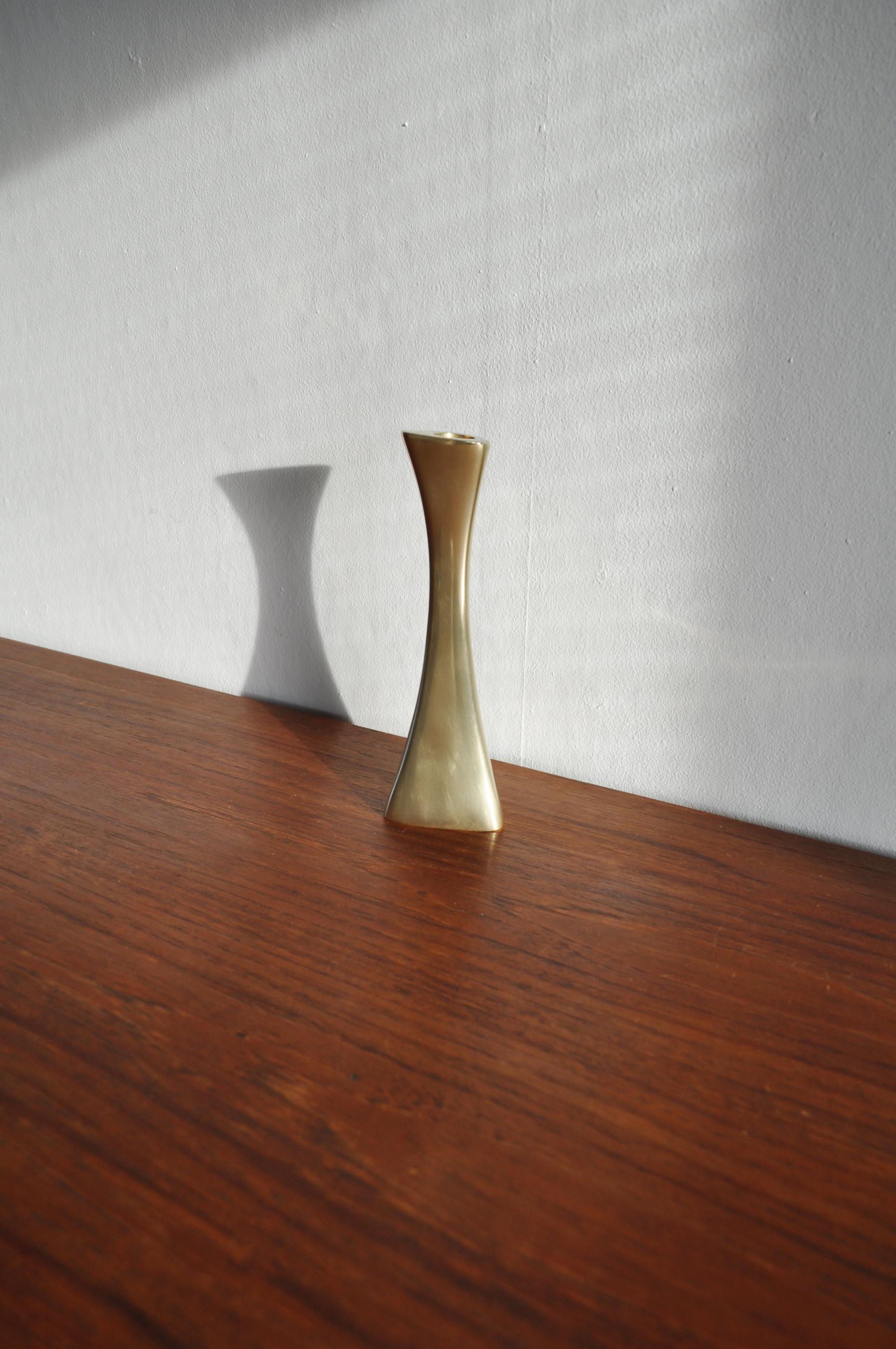 20th Century Swedish Brass Candlestick or Vase by BCA Eskilstuna, 1960s