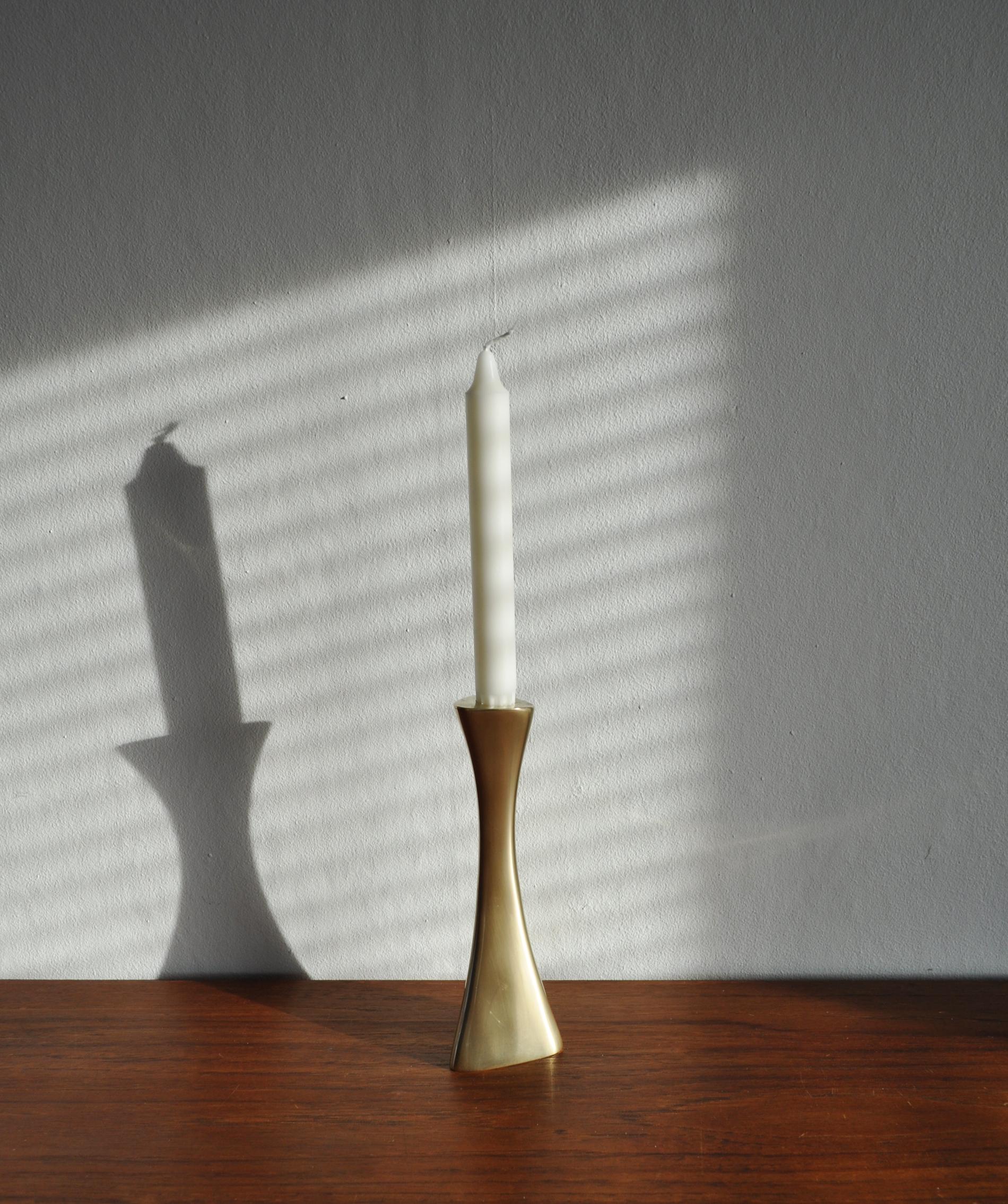 Swedish Brass Candlestick or Vase by BCA Eskilstuna, 1960s 1