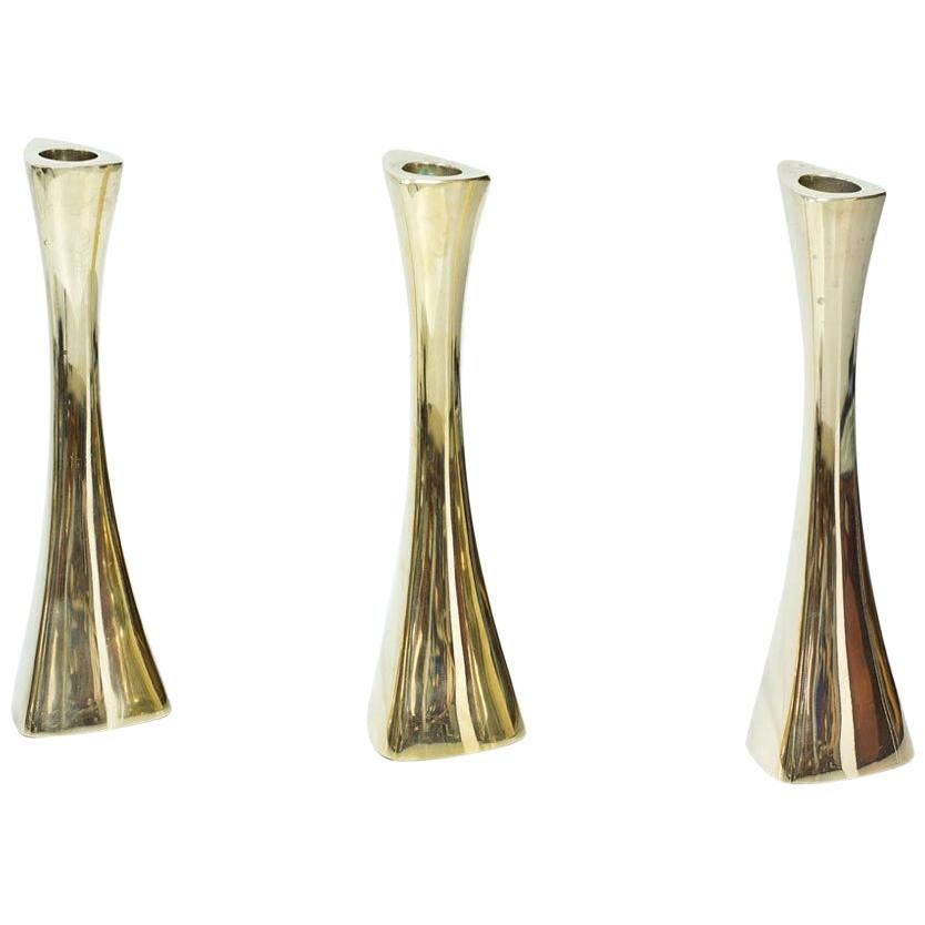 Swedish Brass Candlesticks by BCA Eskilstuna, 1960s