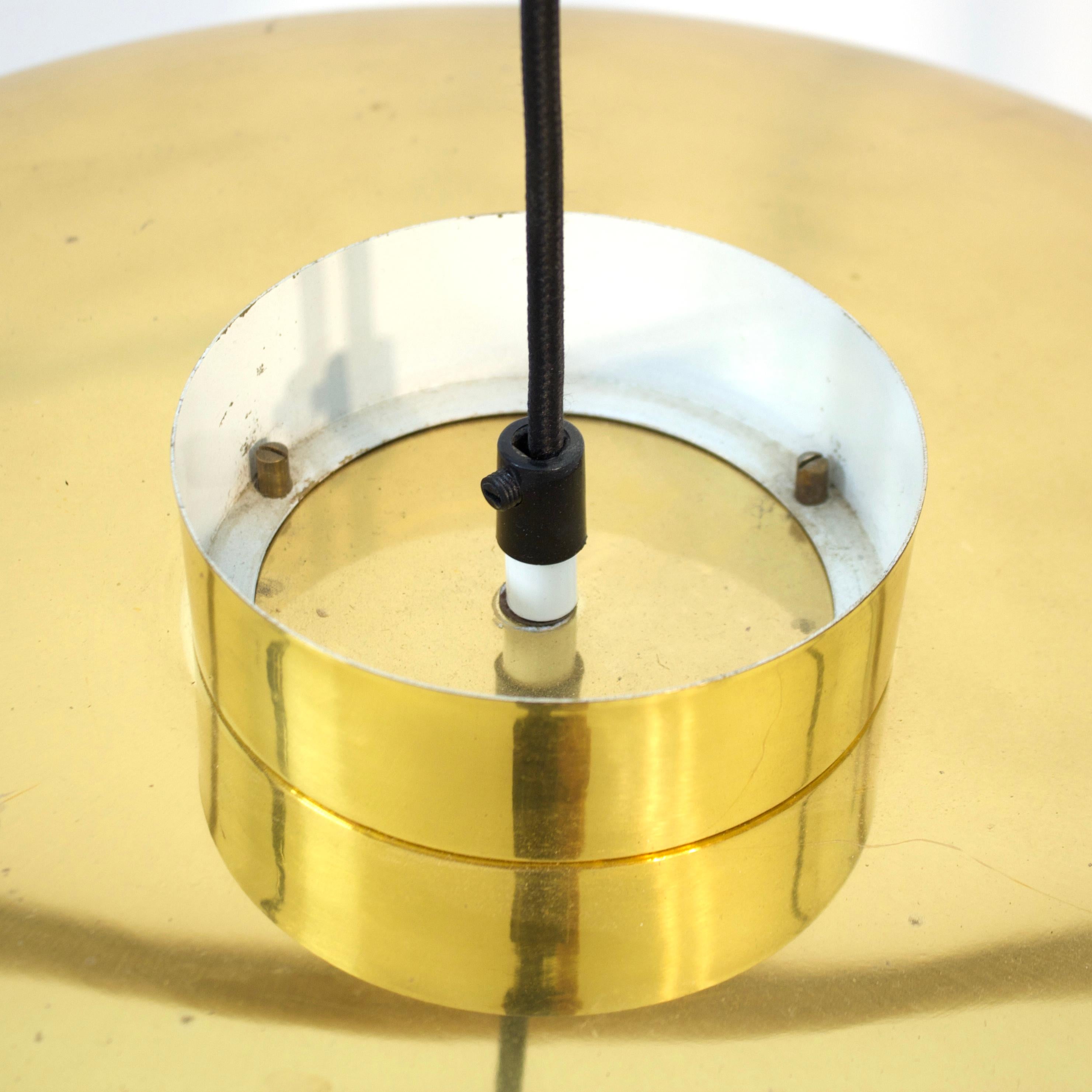 Scandinavian Modern Swedish brass ceiling lamp, attributed to Boréns, 1960s For Sale