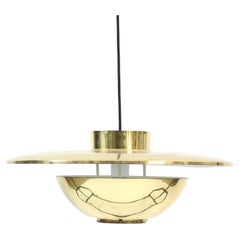 Plafonnier suédois en laiton, attribué à Boréns, 1960s