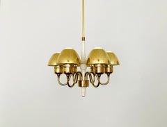 Lampadario svedese in ottone di Hans-Agne Jakobsson