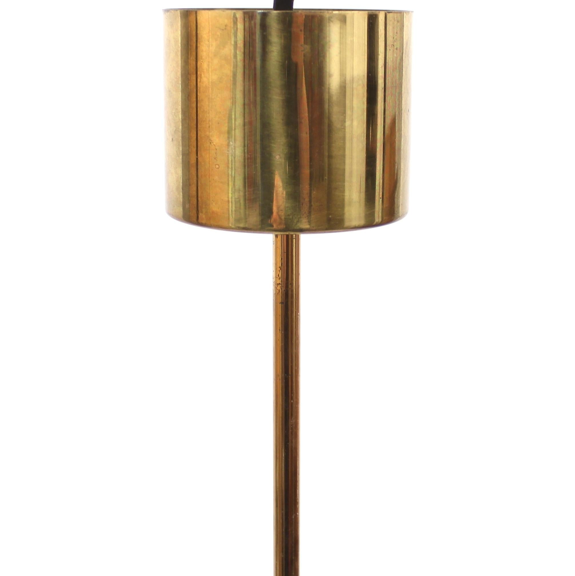Swedish Brass Chandelier with Glass Shades, 1960s 6