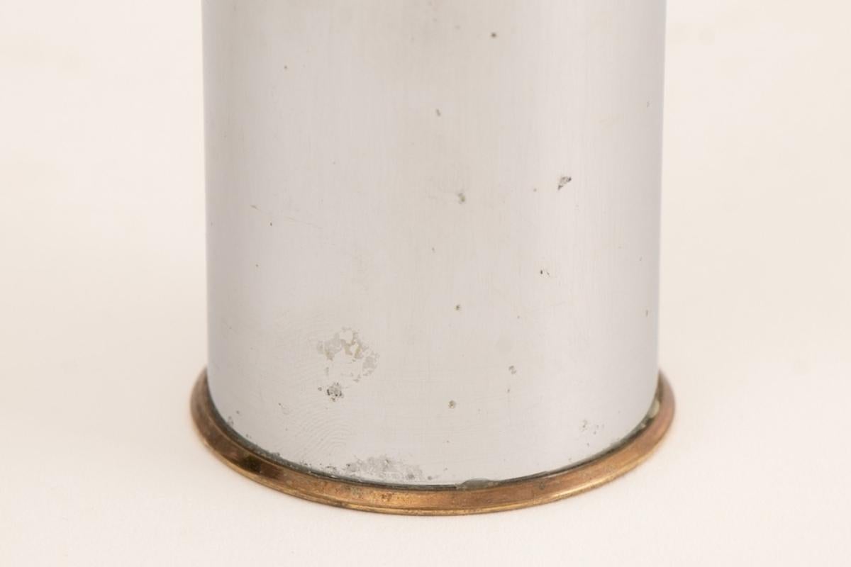 20th Century Swedish Brass & Chrome Modernist Candleholders by Staffan Englesson For Sale