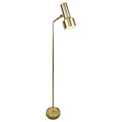 Swedish Brass Floor Lamp, 1950s Fagerhults Belysning