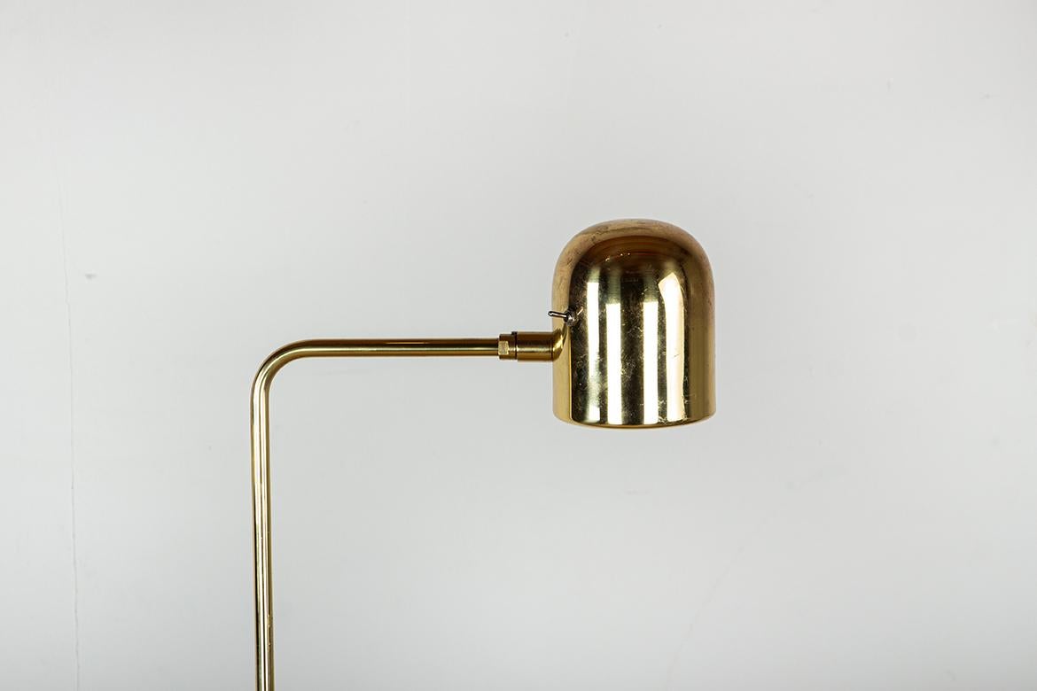 Swedish Brass Floor Lamp, Model G 230 by Bergboms 1960. In Excellent Condition For Sale In JOINVILLE-LE-PONT, FR