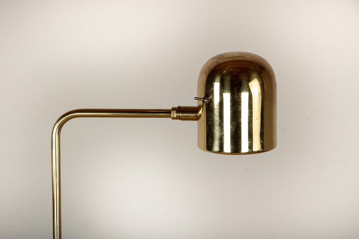 Mid-20th Century Swedish Brass Floor Lamp, Model G 230 by Bergboms 1960. For Sale