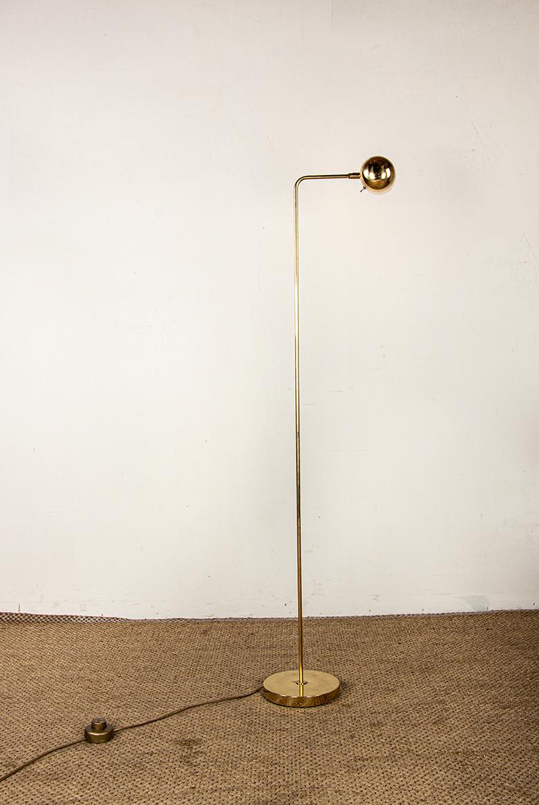 Swedish Brass Floor Lamp, Model G 230 by Bergboms 1960. For Sale 3