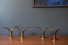 Portavelas Liljan de latón sueco de Ivar Ålenius Björk para Ystad Metall