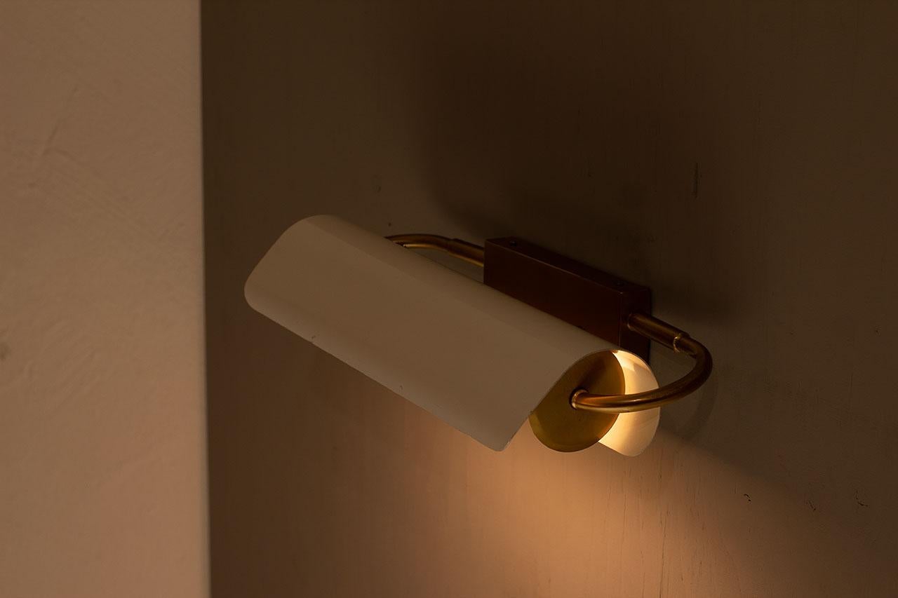 Swedish Brass & Metal Wall Lamp by Bertil Brisborg for Nordiska Kompaniet, NK 6