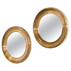 Schwedische Wandspiegel aus Messing, Modell Nr 133 von Glas Mster, 1950er Jahre