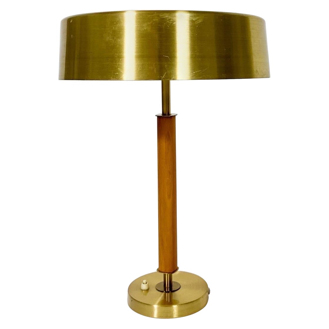 Swedish Brass Table Lamp Borens Boras Sweden 1960s
