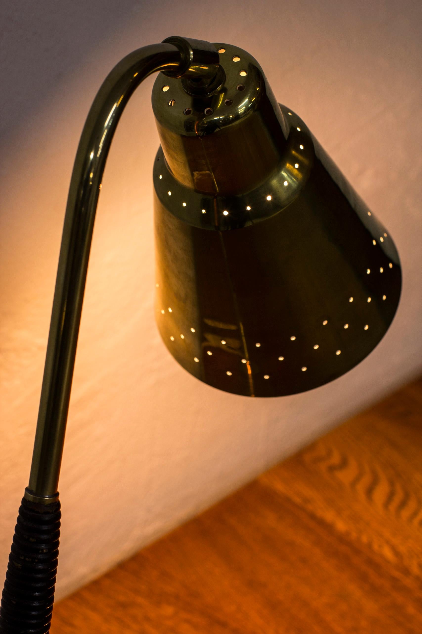 Swedish Brass Table Lamp by Bergboms, Sweden, 1950s 4